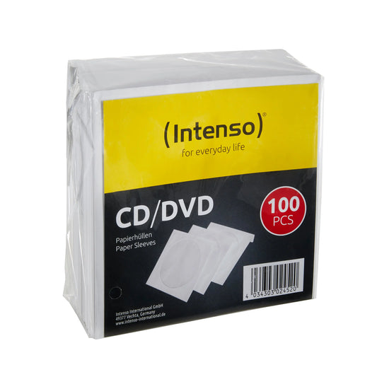 INTENSO CD / DVD Paper Sleeves 9001304 100 pcs. Idealshop