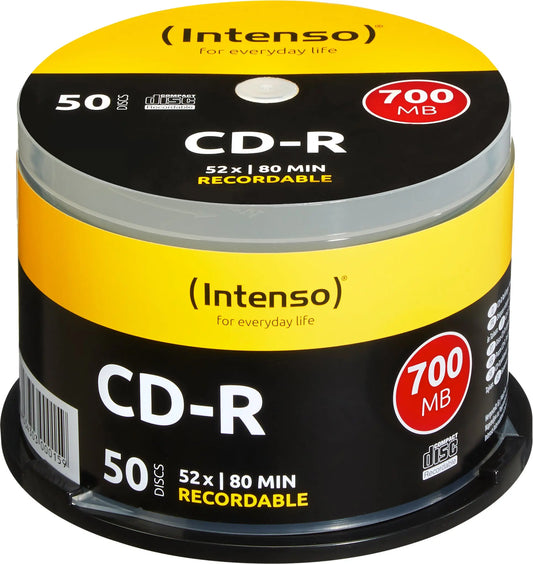 INTENSO CD-R Cake Box 80MIN/700MB 1001125 52X 50 Pcs Idealshop