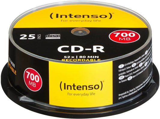 INTENSO CD-R Slim 80MIN/700MB 1001124 52X 25 Pcs Idealshop