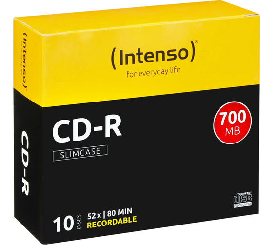 INTENSO CD-R Slim 80MIN/700MB 1001622 52X 10 Pcs Idealshop