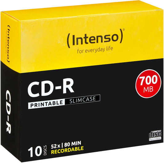 INTENSO CD-R Slim 80MIN/700MB 1801622 52x Printable 10 Pcs Idealshop