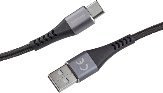 INTENSO Cable USB-A to USB C 7901100 1.5 m, Nylon black Idealshop