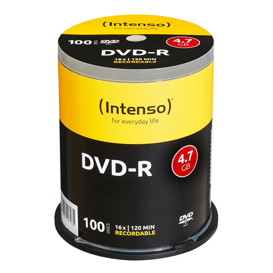 INTENSO DVD-R 4,7 GB, 16x Speed 4101156 Cake Box 100 Discs Idealshop