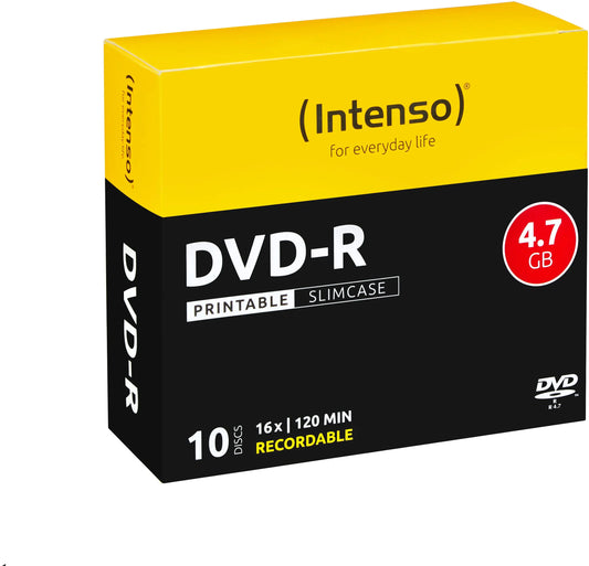 INTENSO DVD-R Slim 4.7GB 4801652 16x Printable 10 Pcs Idealshop