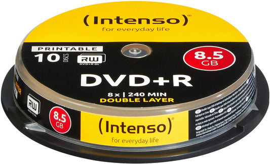 INTENSO DVD+R Cake Box 8.5GB 4381142 8X DL print. 10 PCS Idealshop