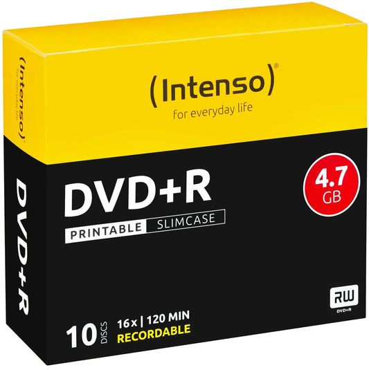 INTENSO DVD+R Slim 4.7GB 4811652 16x Printable 10 Pcs Idealshop