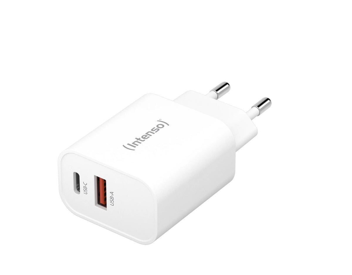 INTENSO Power Adapter W30AC Charger 7803012 30W, USB-A & USB-C, white Idealshop