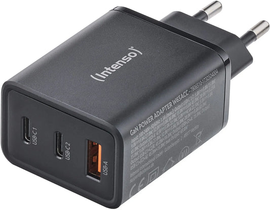 INTENSO Power Charger 65W GaN black 7806510 65W, 2 x USB-C 1 x USB-A Idealshop
