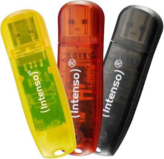 INTENSO USB-Stick Rainbow Line Pack 3502483 3x 32GB yellow, red, black Idealshop