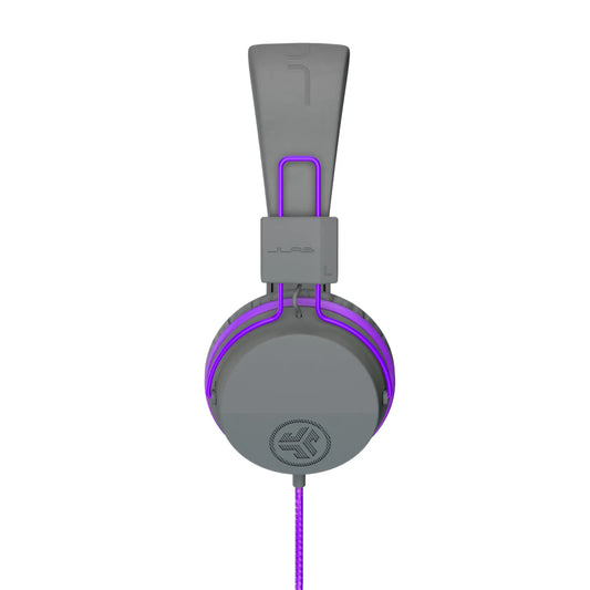 JLAB JBuddies Studio Kids On-Ear IEUHJKSTUDIORGRYPRP6 Wired, Grey/Purple Idealshop