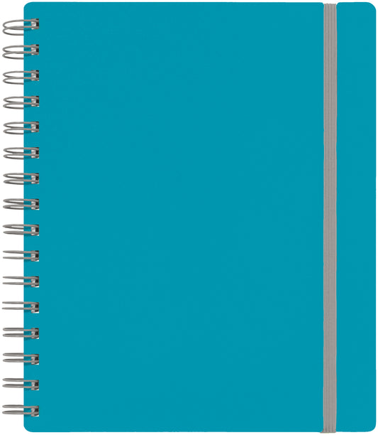 KOLMA Spiralheft Doppia A5 06.543.20 blau/grau, kariert 100 Blatt