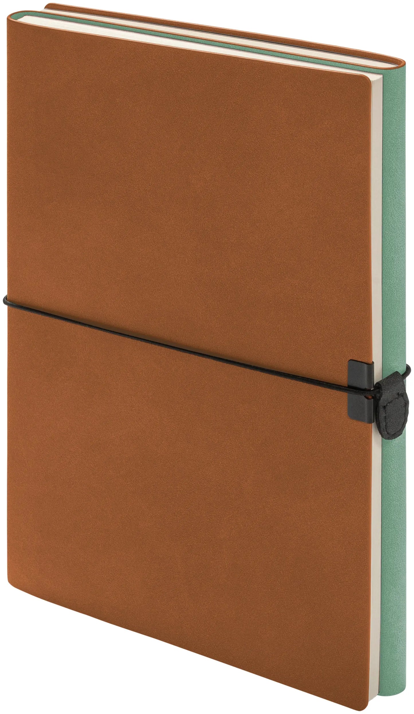 KOLMA Notizbuch Smooth A5 06.441.20 2in1, braun/türkis 224 Blatt Idealshop