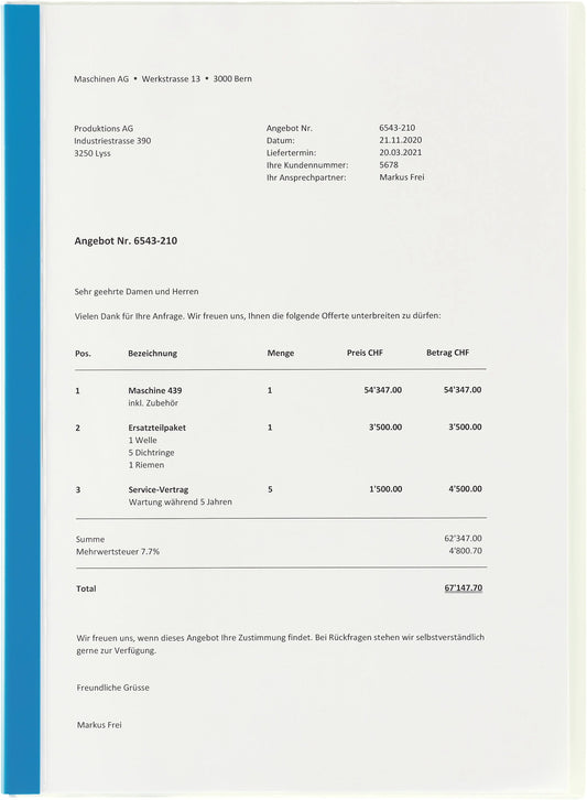 KOLMA     Offertmappe Plast.          A4 Idealshop