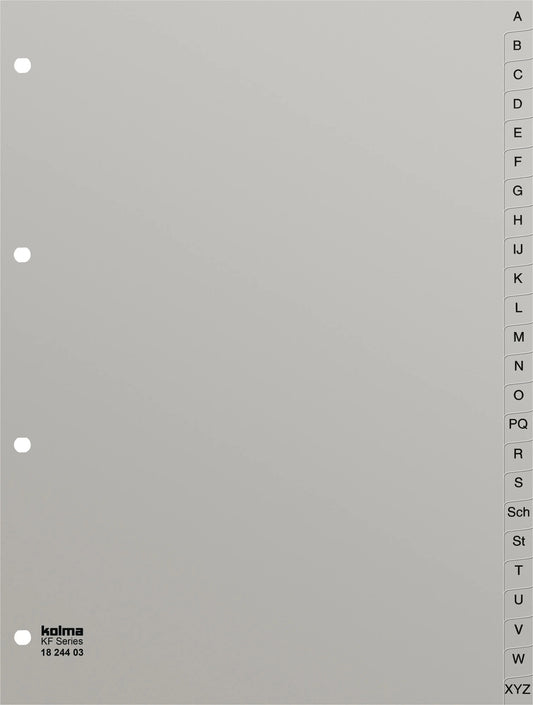 KOLMA Register KolmaFlex A4 18.244.03 grau A-Z 24-teilig Idealshop