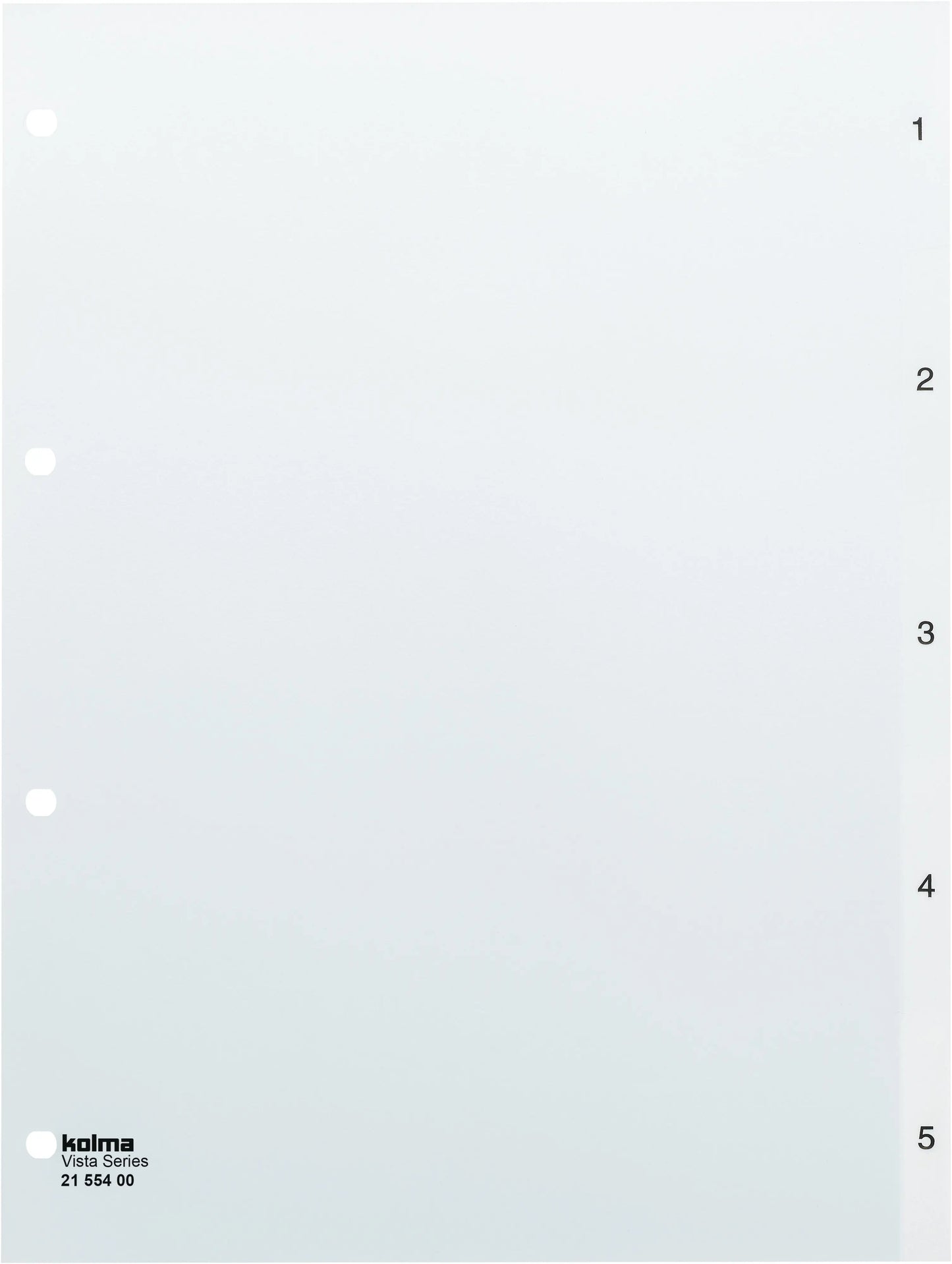 KOLMA Register Vista A4 21.554.00 transparent 1-5 Idealshop
