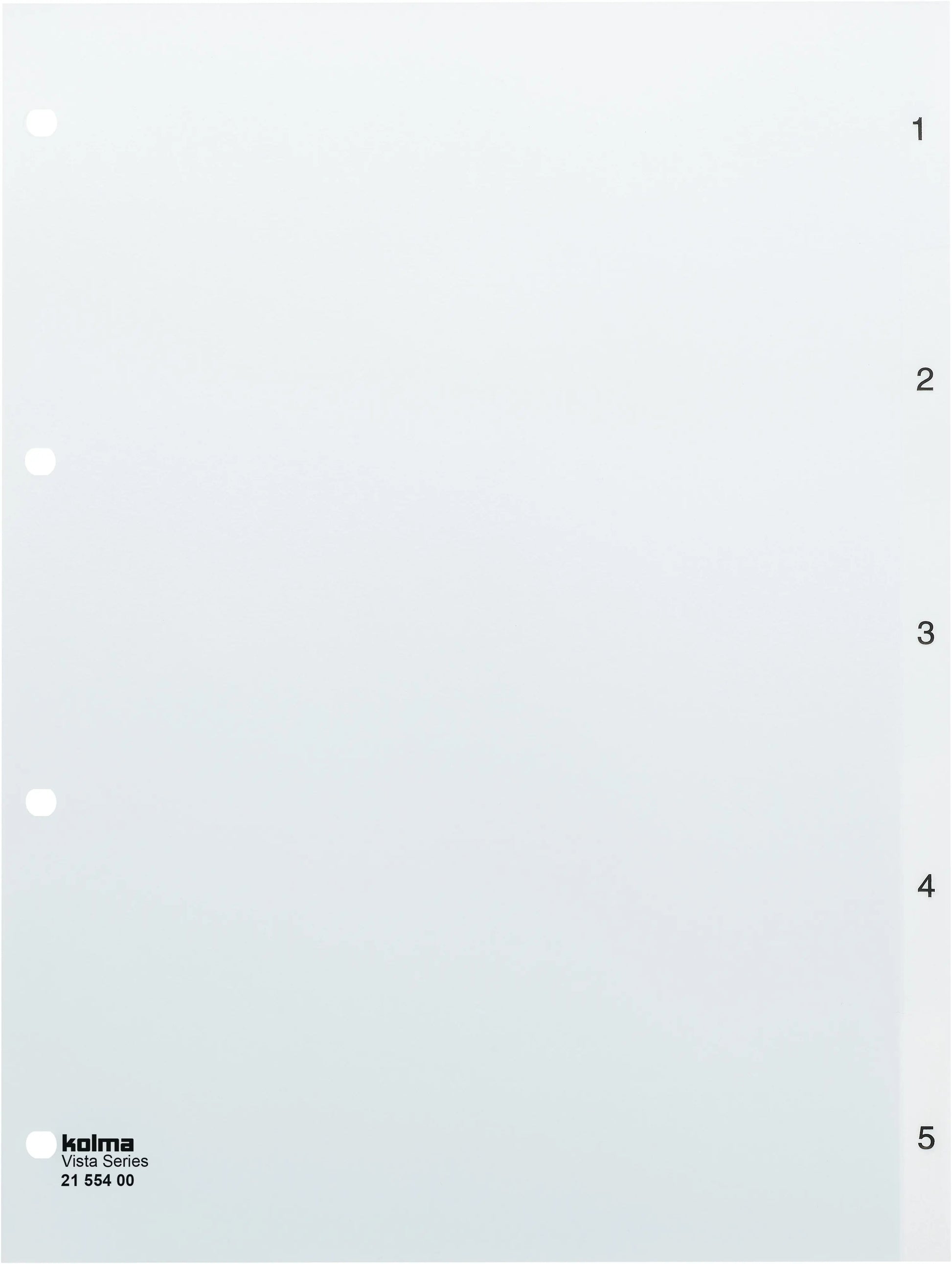 KOLMA Register Vista A4 21.554.00 transparent 1-5 Idealshop