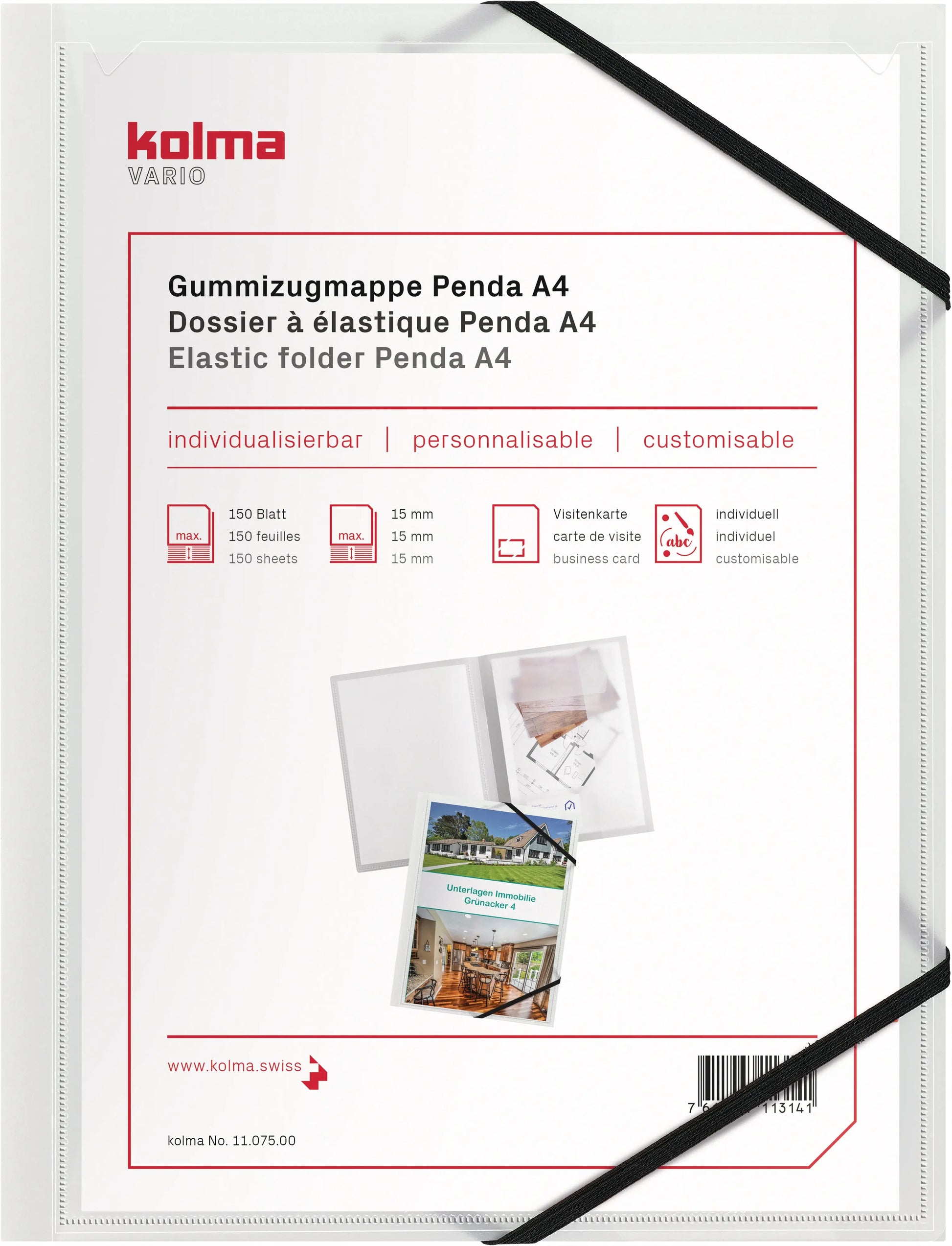 KOLMA Sammelmappe Penda A4 11.075.00 transparent Idealshop