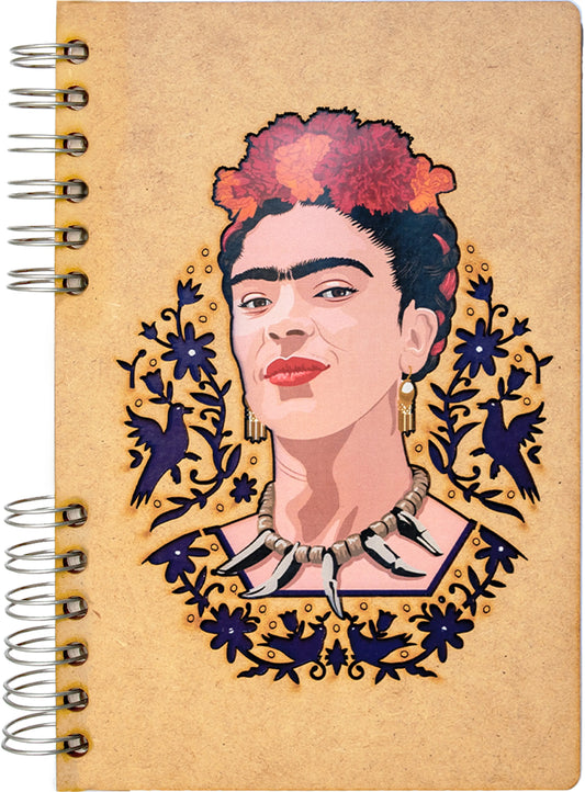 KOMONI Notizbuch Frida Kahlo A5 FRI-FACE5B blanko 90 Blatt Idealshop