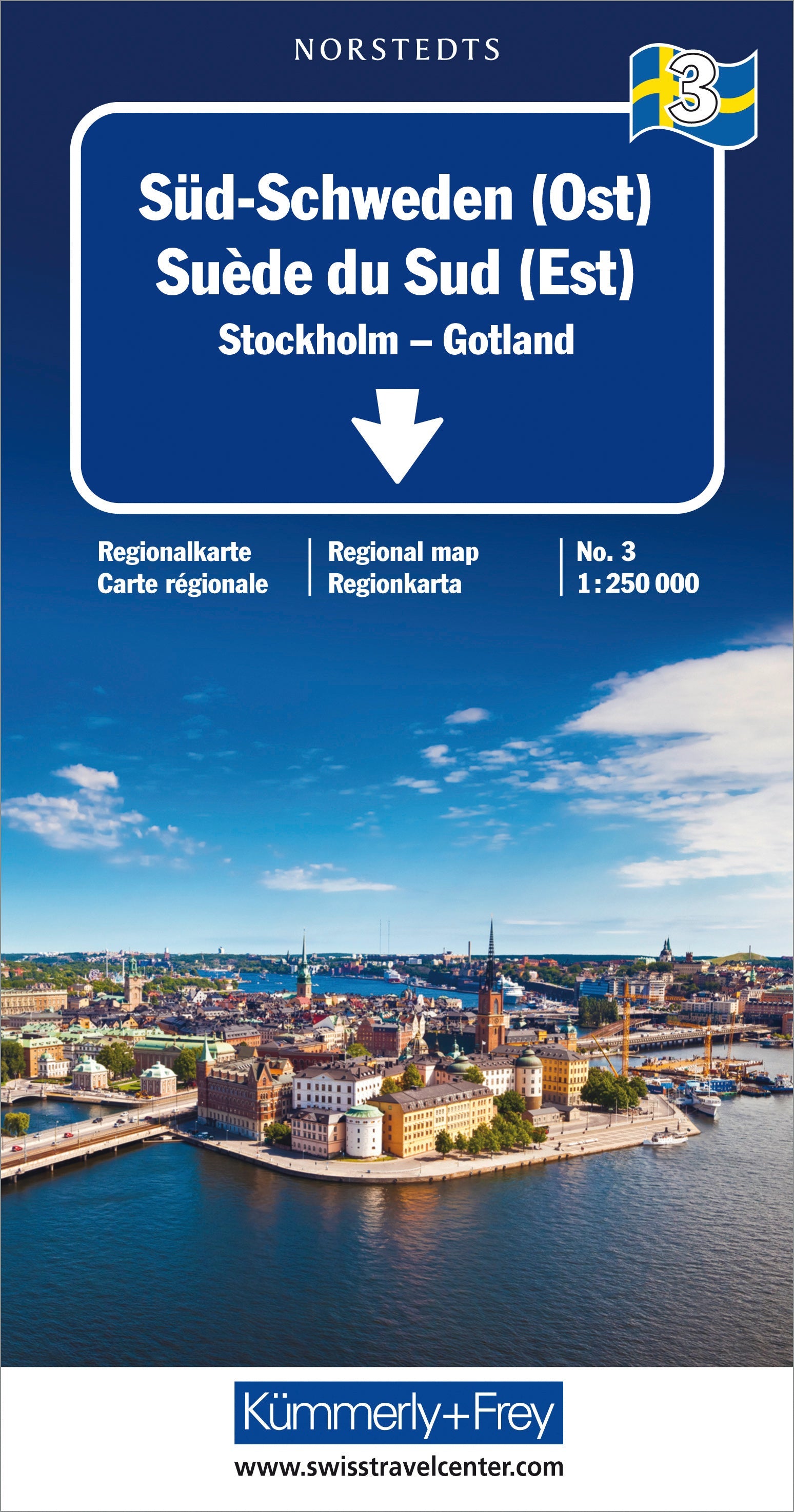 KÜMMERLY+FREY Strassenkarte 3-2559-01810- Süd-Schweden (Ost) 1:250 000 Idealshop
