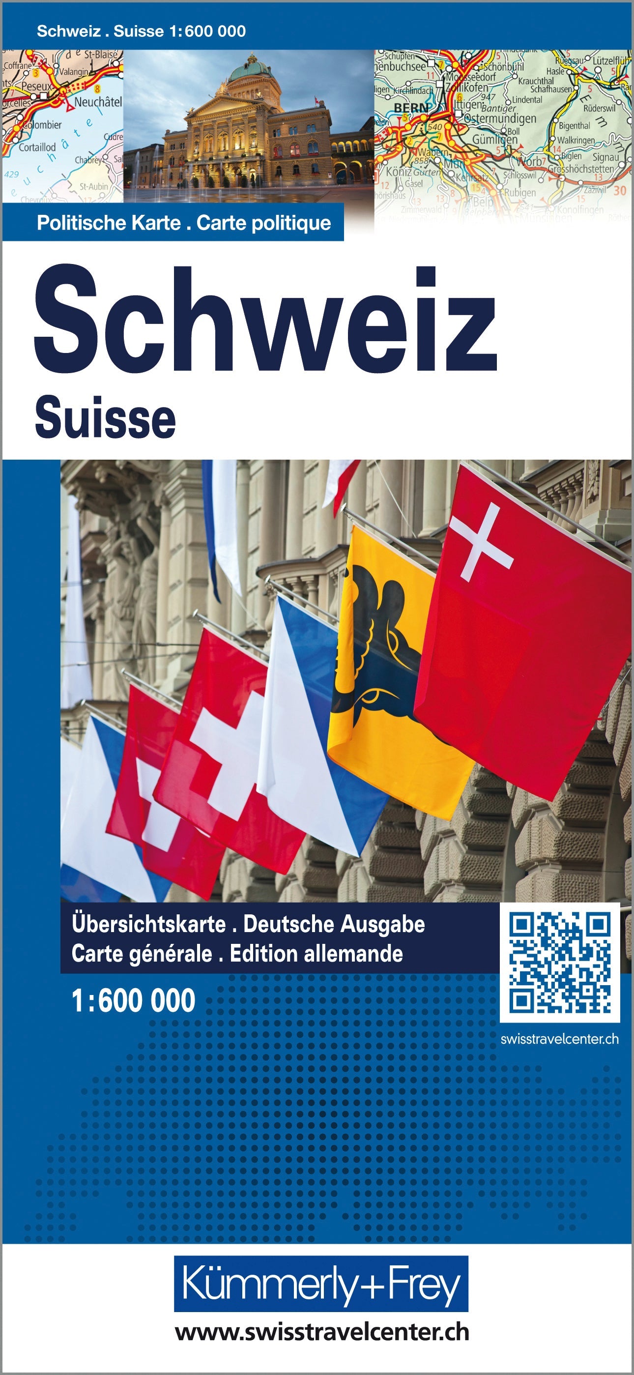 KÜMMERLY+FREY Schülerkarte Schweiz 3-259-00172- politisch 1:600'000 Idealshop