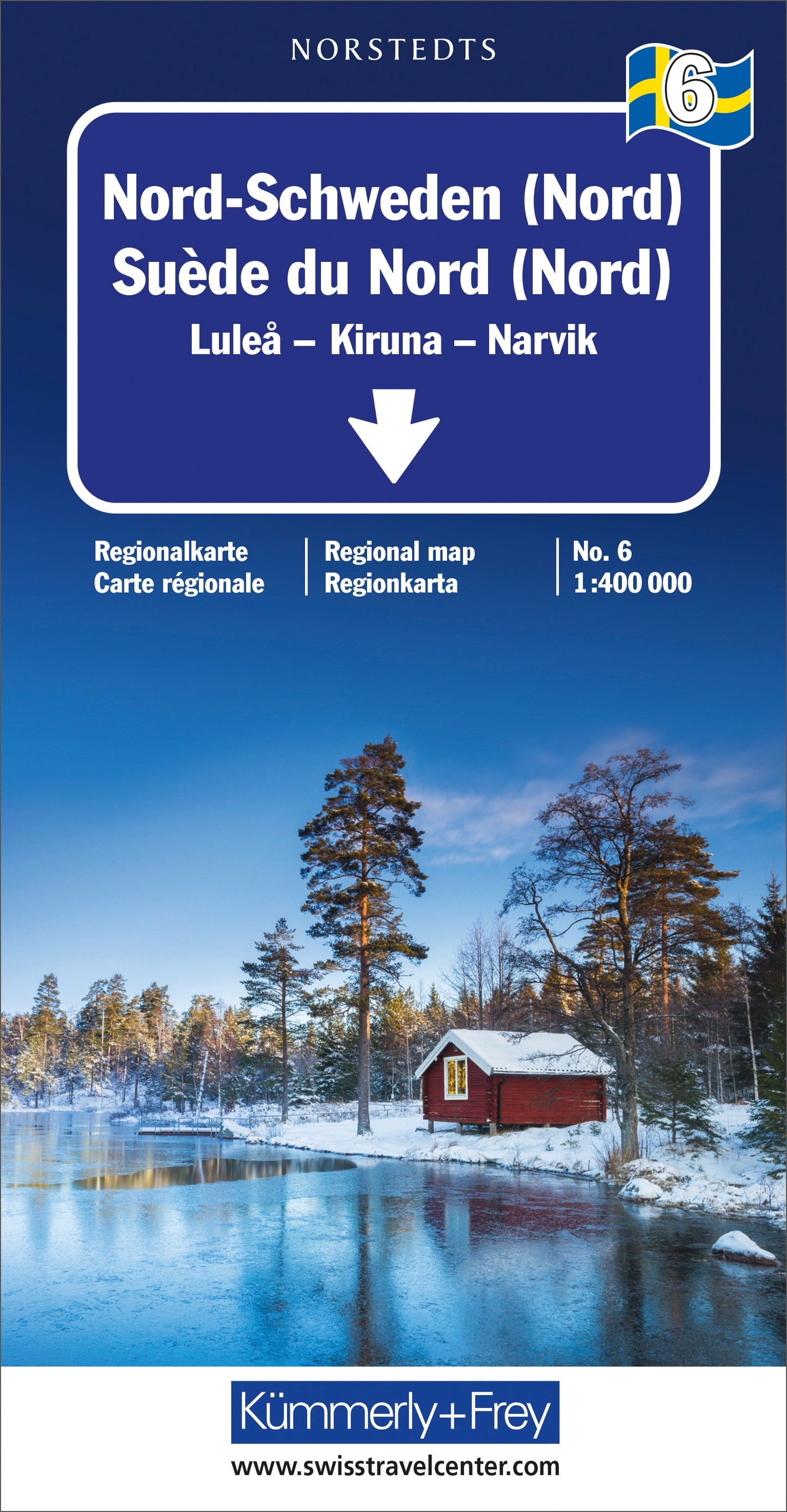 KÜMMERLY+FREY Strassenkarte 3-259-01813- Nord-Schweden (Nord) 1:400 000 Idealshop