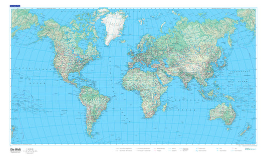 KÜMMERLY  Plano-Weltkarte      87.5x51cm