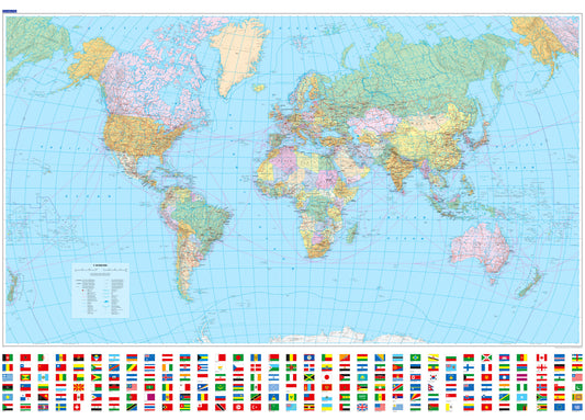 KÜMMERLY  Plano-Weltkarte       140x99cm