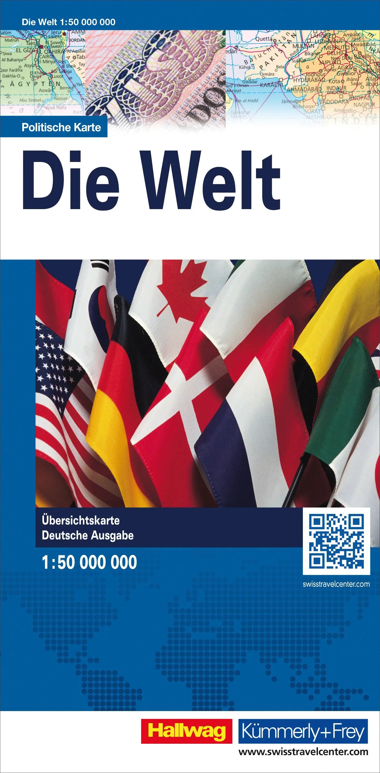 KÜMMERLY  Weltkarte            87,5x51cm Idealshop