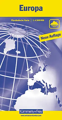 KÜMMERLY+FREY Kontinentkarte Europa 325901426 physikalisch 1:4,5 Mio. Idealshop