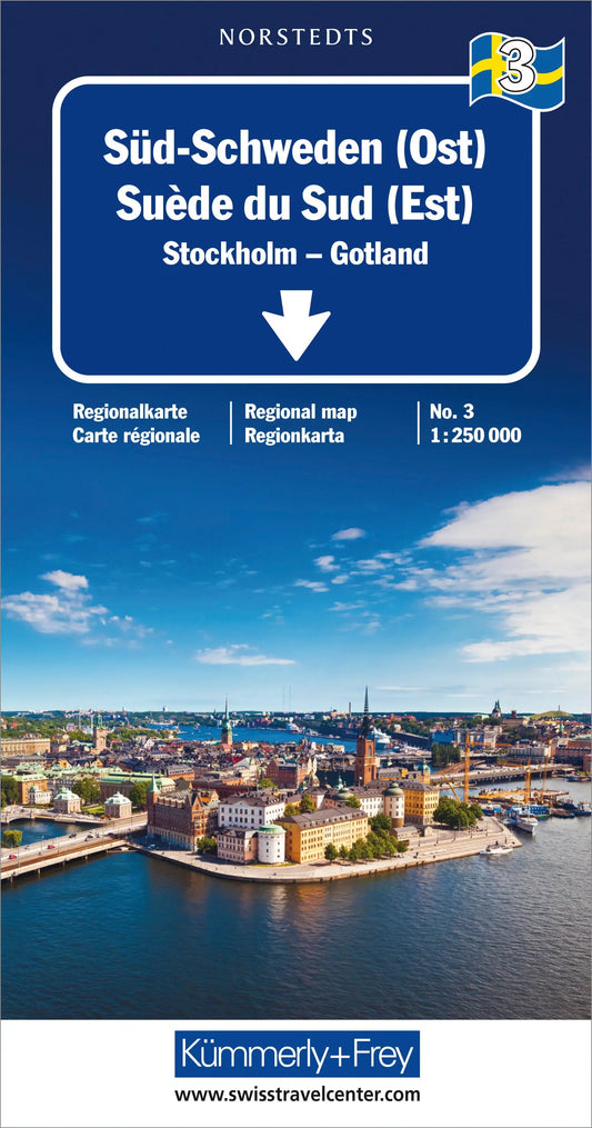 KÜMMERLY+FREY Strassenkarte 3-2559-01810- Süd-Schweden (Ost) 1:250 000 Idealshop