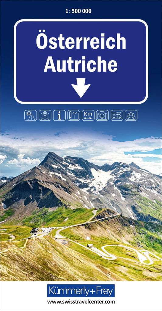 KÜMMERLY+FREY Strassenkarte 325901115 Österreich 1:500'000 Idealshop