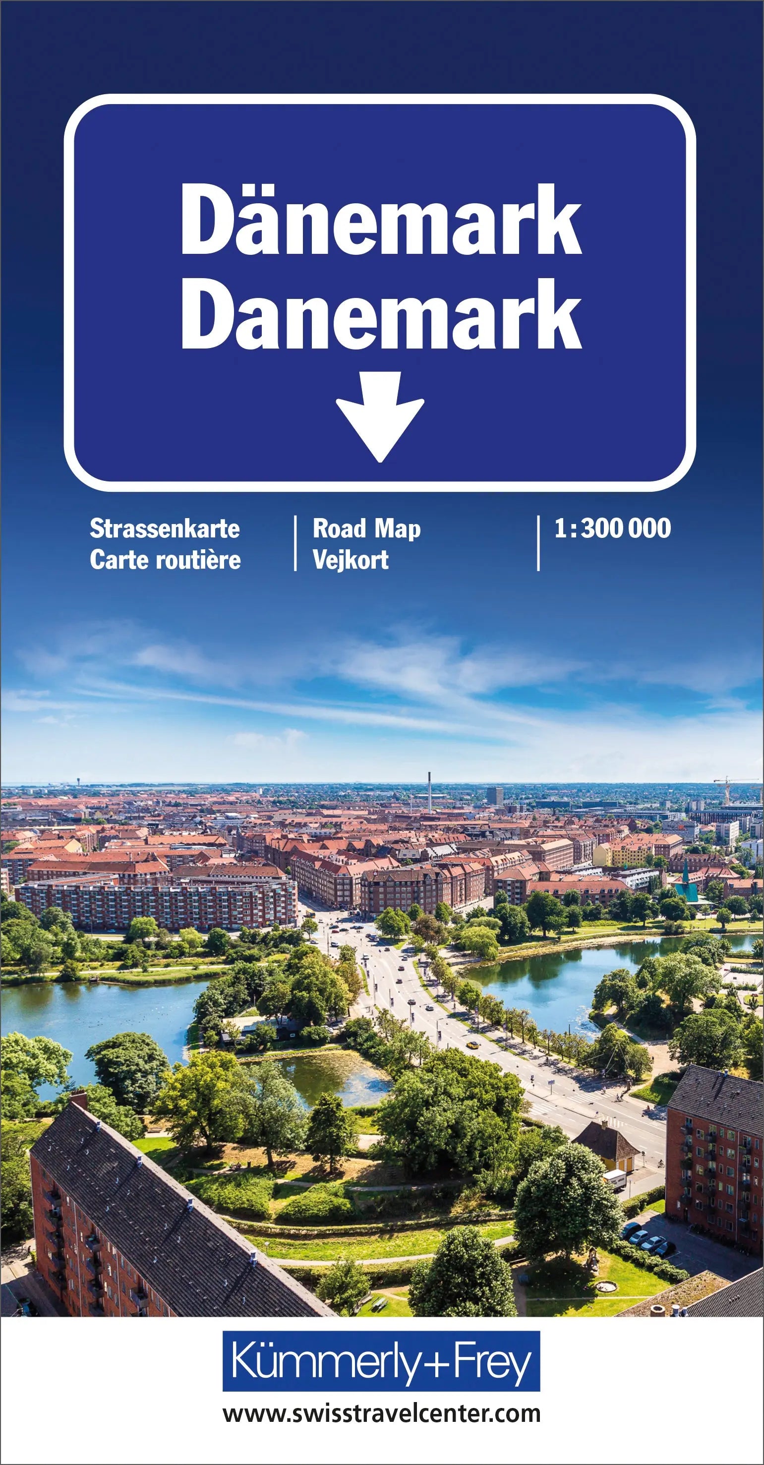 KÜMMERLY+FREY Strassenkarte 325901145 Dänemark 1:300'000 Idealshop