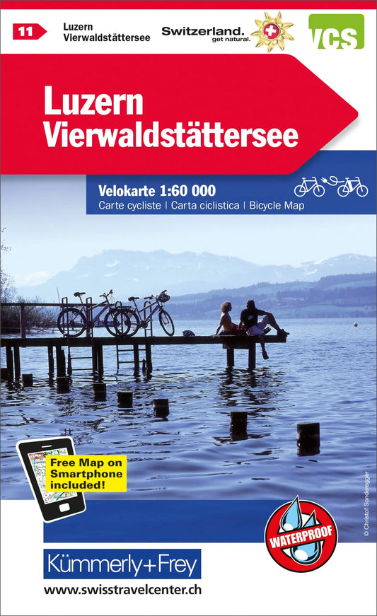 KÜMMERLY+FREY Velokarte 1:60'000 259024119 Luzern-Vierwaldstättersee Idealshop