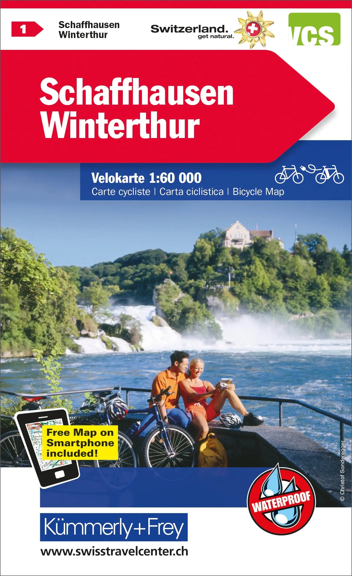 KÜMMERLY+FREY Velokarte 1:60'000 325902401 Schaffhausen-Winterthur Idealshop