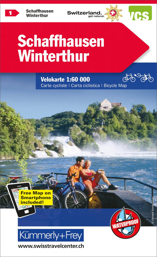 KÜMMERLY+FREY Velokarte 1:60'000 325902401 Schaffhausen-Winterthur Idealshop