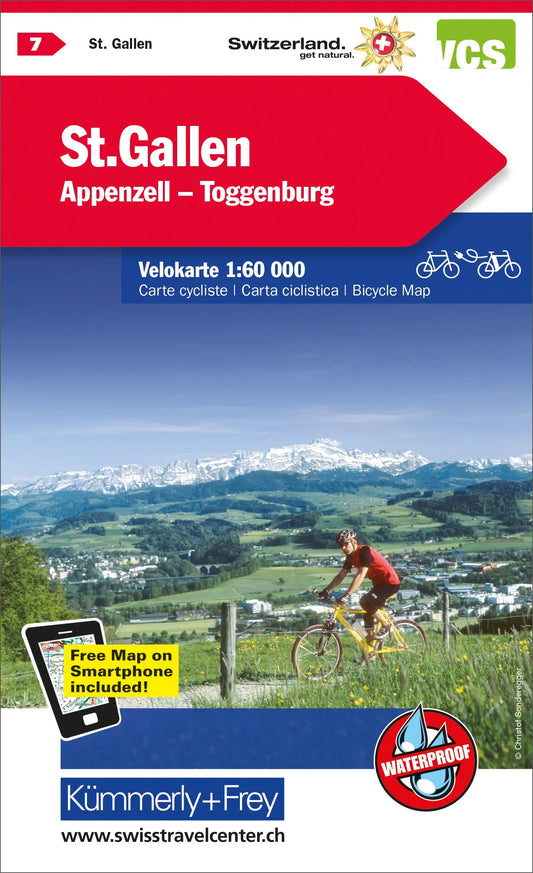 KÜMMERLY+FREY Velokarte 1:60'000 325902407 St. Gallen-Appenz.-Toggenburg Idealshop