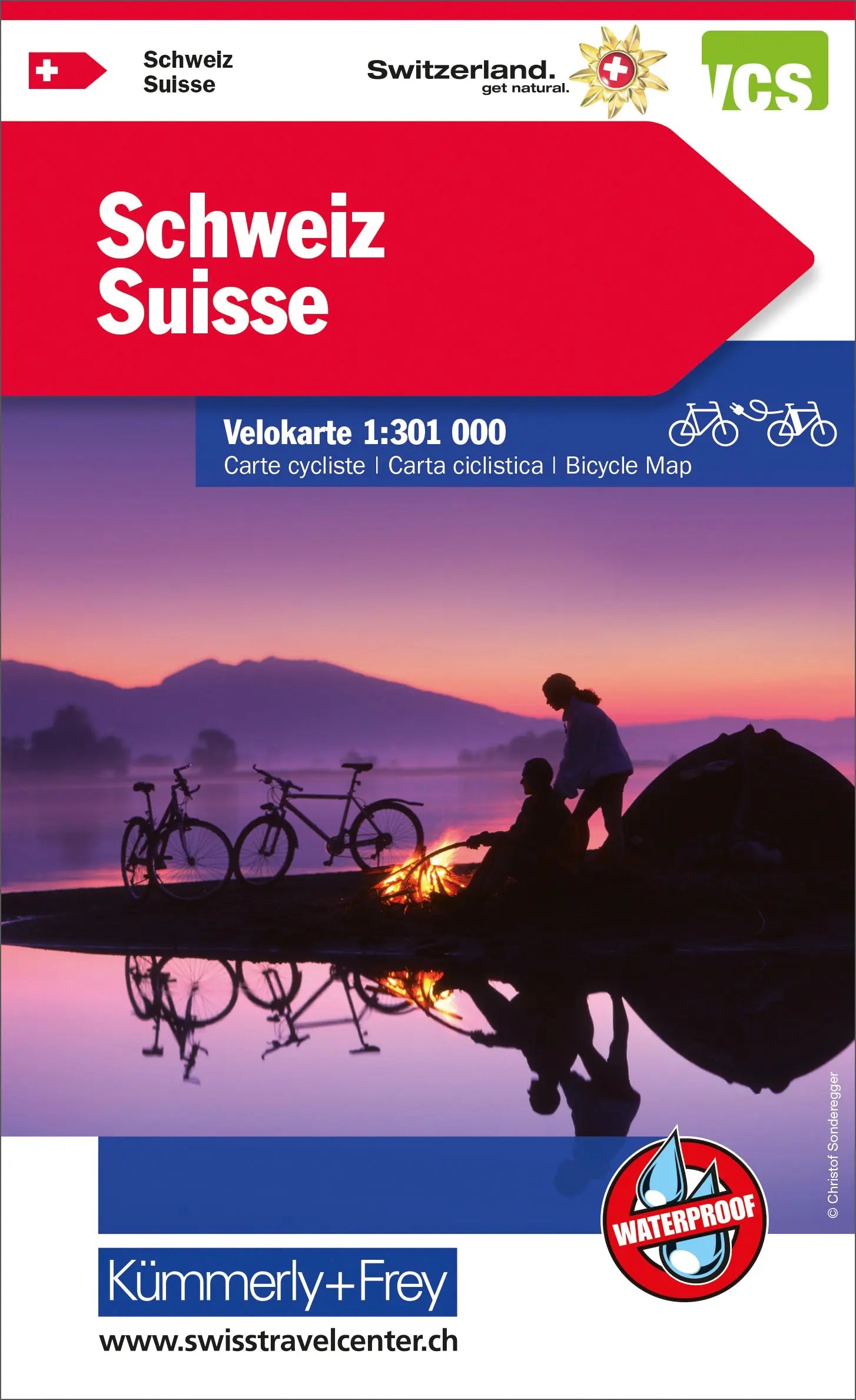 KÜMMERLY+FREY Velokarte 325902400 Velokarte Schweiz 1:301'000 Idealshop