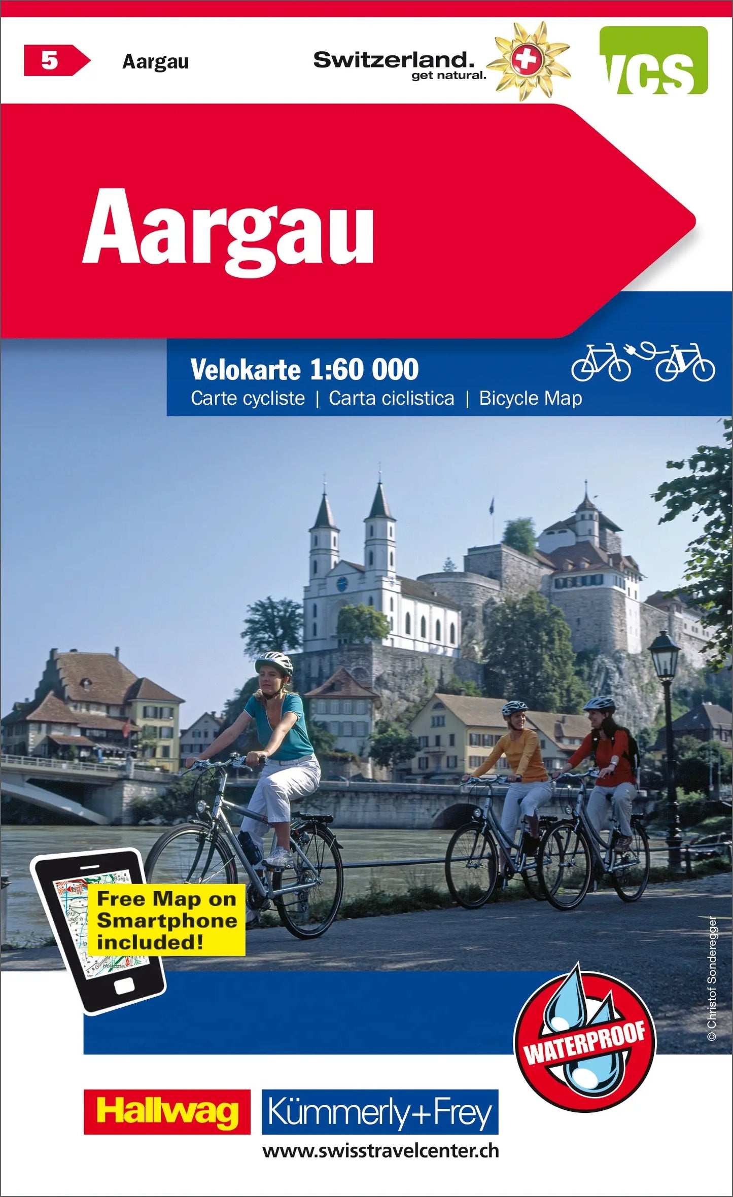 KÜMMERLY+FREY Velokarte 325902405 Aargau 1:60'000 Idealshop
