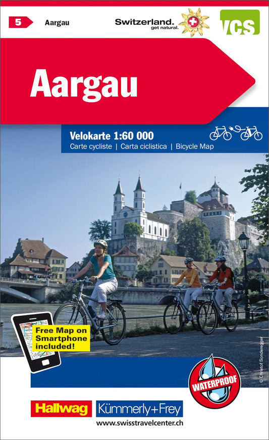 KÜMMERLY+FREY Velokarte 325902405 Aargau 1:60'000 Idealshop