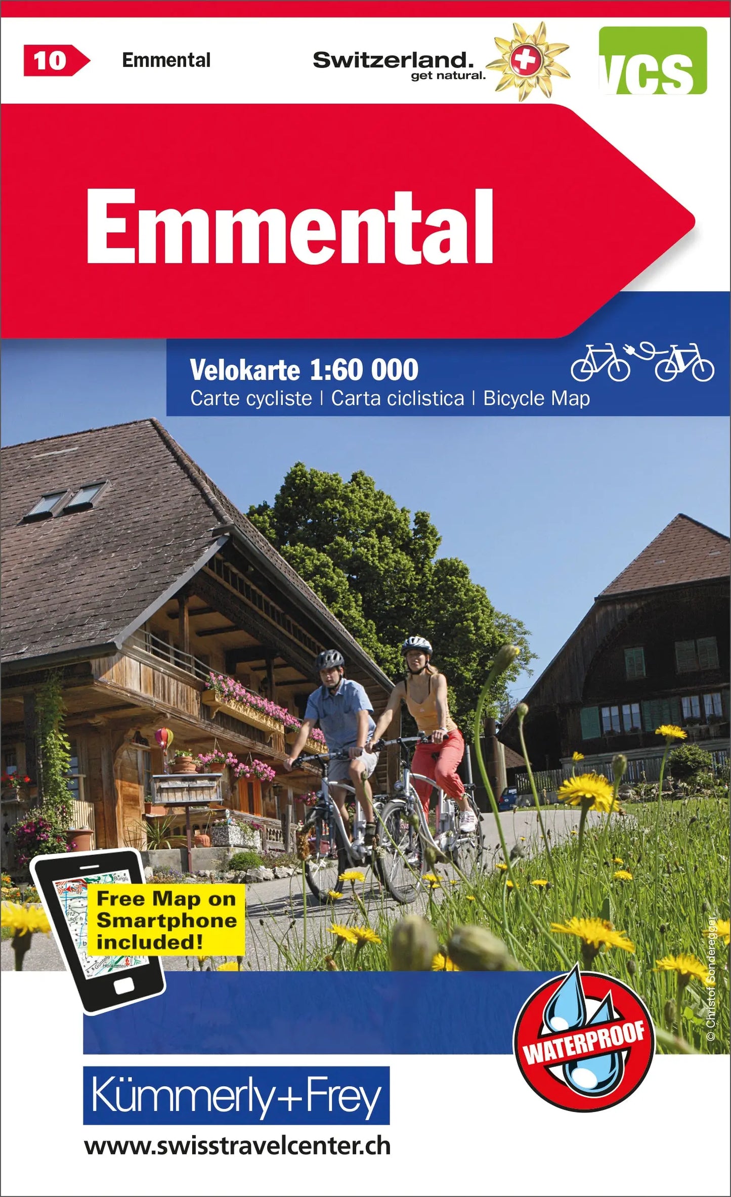 KÜMMERLY+FREY Velokarte 325902410 Emmental 1:60'000 Idealshop
