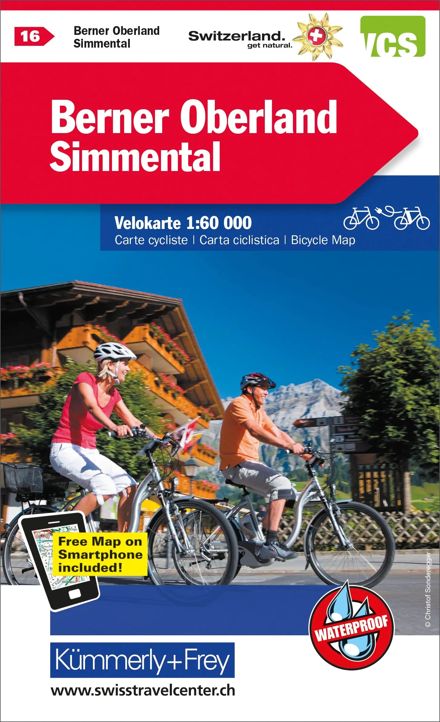 KÜMMERLY+FREY Velokarte 325902416 BE Oberland-Simmental 1:60'000 Idealshop