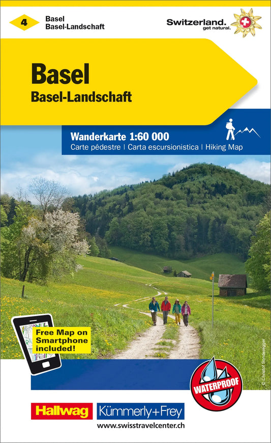 KÜMMERLY+FREY Wanderkarte 325902204 Basel-Basel-L 1:60'000 Idealshop