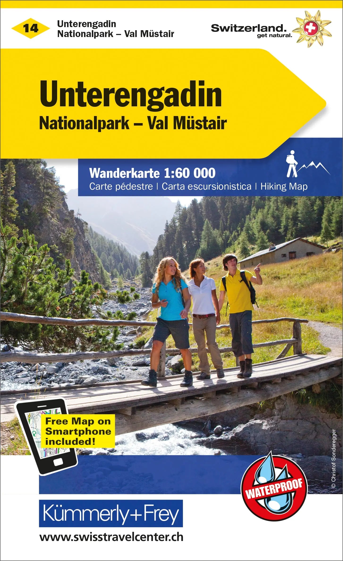 KÜMMERLY+FREY Wanderkarte 325902214 Unterengadin 1:60'000 Idealshop