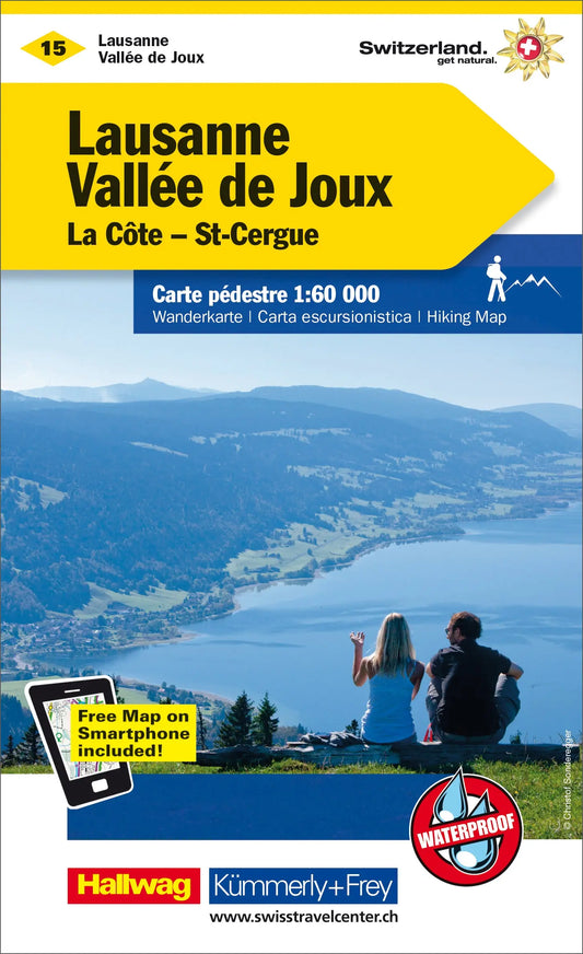 KÜMMERLY+FREY Wanderkarte 325902215 Lausanne-Vallée Joux 1:60'000 Idealshop