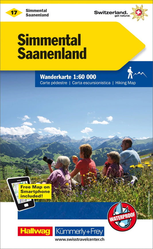 KÜMMERLY+FREY Wanderkarte 325902217 Simmental-Saanenland 1:60'000 Idealshop