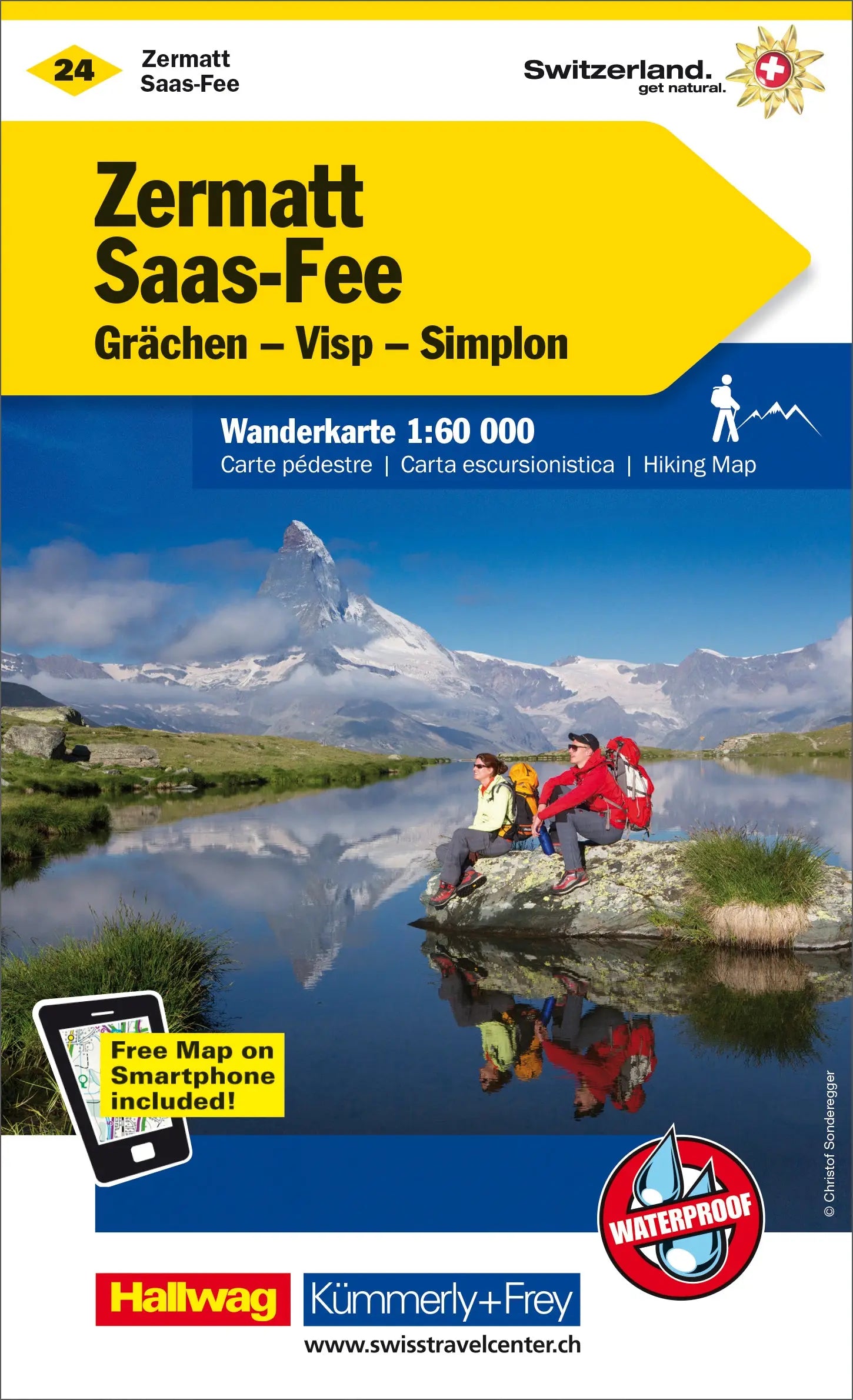 KÜMMERLY+FREY Wanderkarte 325902224 Zermatt-Saas Fee 1:60'000 Idealshop
