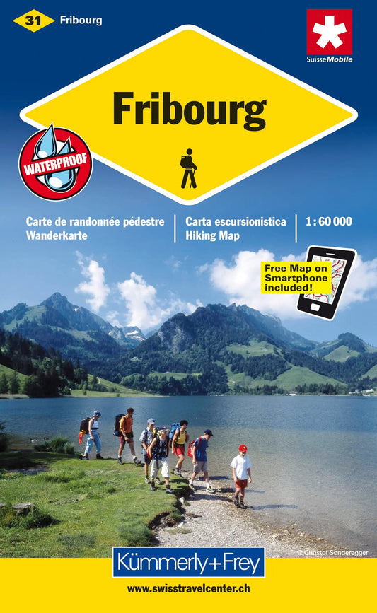 KÜMMERLY+FREY Wanderkarte 325902231 Fribourg 1:60'000 Idealshop