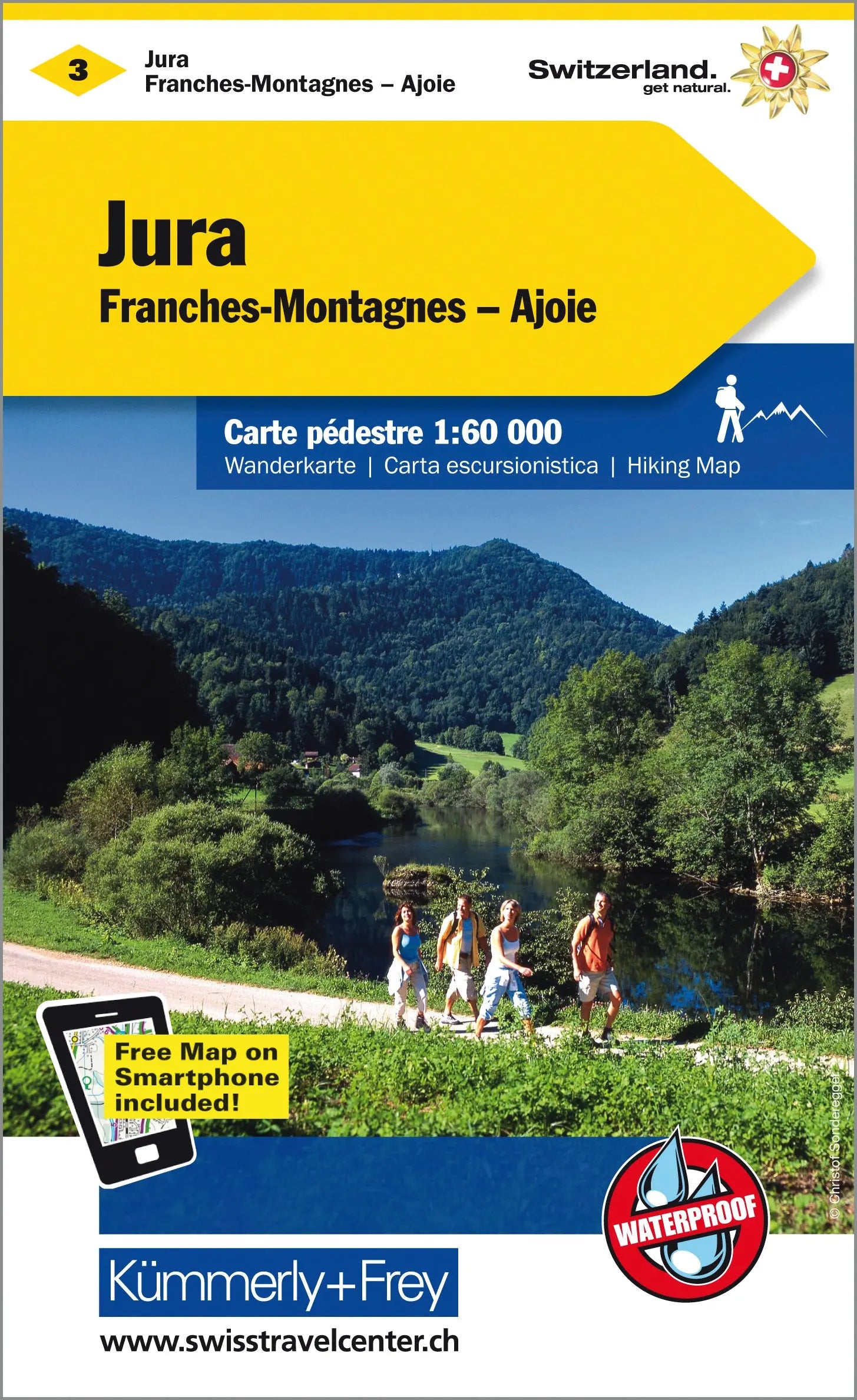 KÜMMERLY+FREY Wanderkarte 325922030 Jura 1:60'000 Idealshop