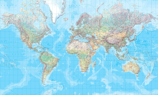 KÜMMERLY  Plano-Weltkarte      202x123cm Idealshop