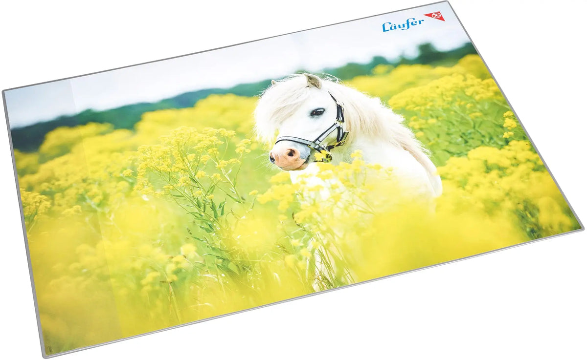 LÄUFER Schreibunterlage 46651 Pferd im Rapsfeld 53x40cm Idealshop